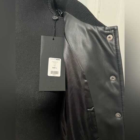 Fashion nova Jorja bomber jacket in size large black - Picture 10 of 12